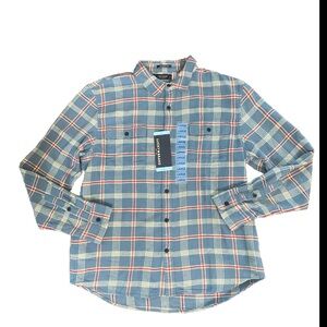 Lucky Brand Flannel Shirt Plaid Mens Long Sleeve Classic Fit size Large
